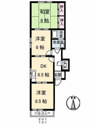 グリーンハイム　C棟の物件間取画像